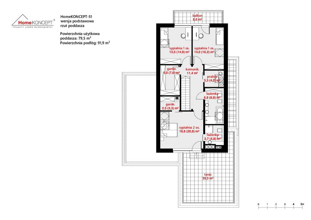 Projekt domu HomeKONCEPT 51 homify HomeKONCEPT, Projekty Domów Nowoczesnych