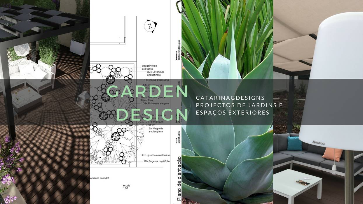 FASES DO PROJECTO Jardins modernos por CatarinaGDesigns Moderno
