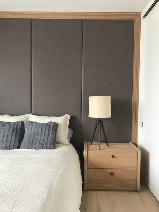 Apto Santa Marta, marisagomezd marisagomezd Minimalist bedroom Wood Wood effect