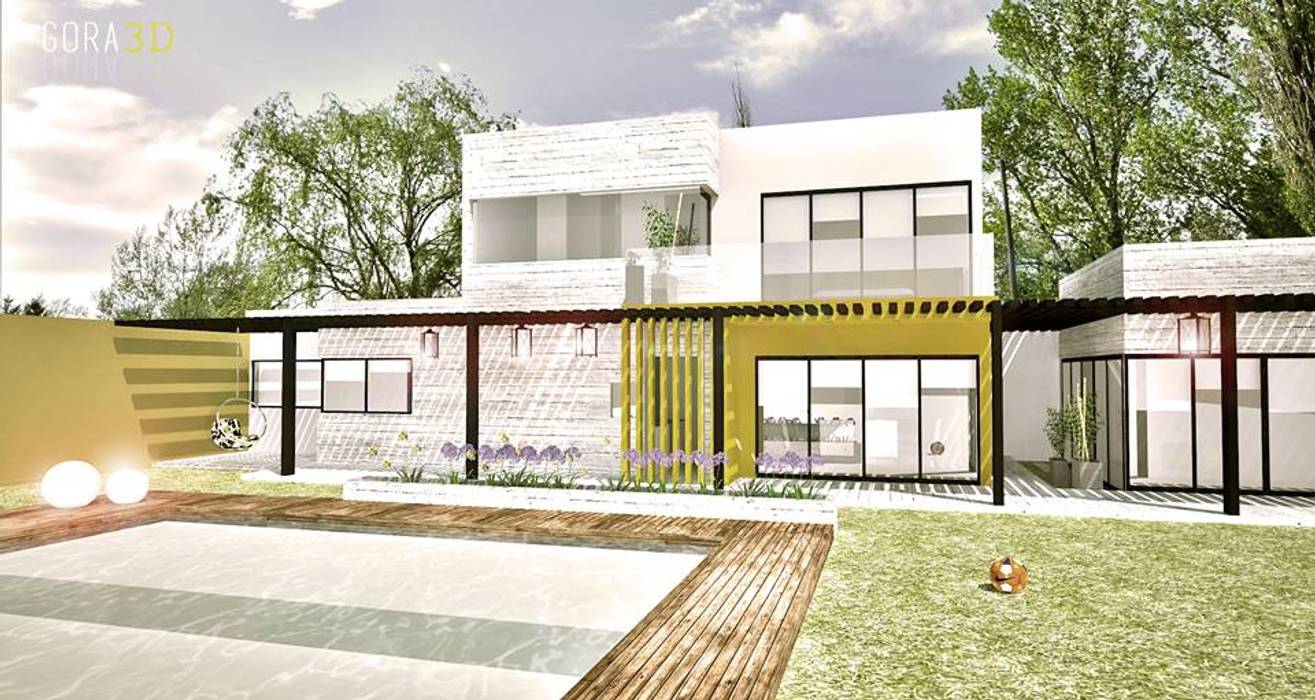 VIVIENDA GAMA, GORA Arquitectura 3D GORA Arquitectura 3D Casas unifamiliares