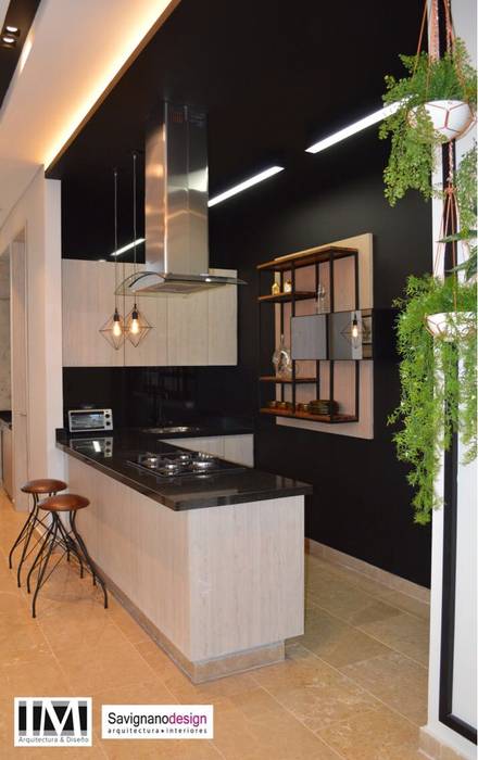 Diseño y construccion (Reforma y remodelacion) - Apto de soltero - Barranquilla, Savignano Design Savignano Design Industrial style kitchen