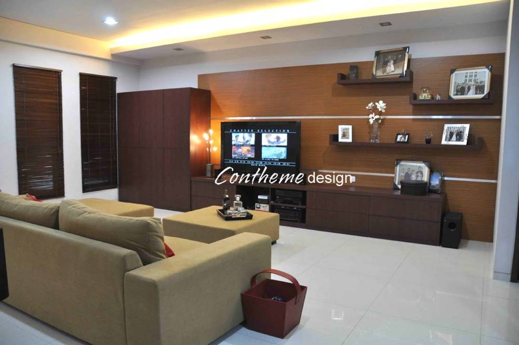 Rumah Tinggal, Contheme Design Contheme Design Ruang Keluarga Minimalis TV stands & cabinets