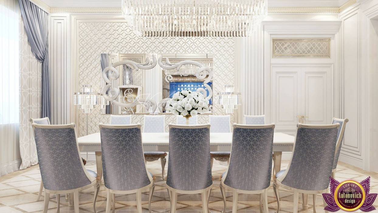 ​ Dining room Design by Katrina Antonovich, Luxury Antonovich Design Luxury Antonovich Design Nowoczesna jadalnia