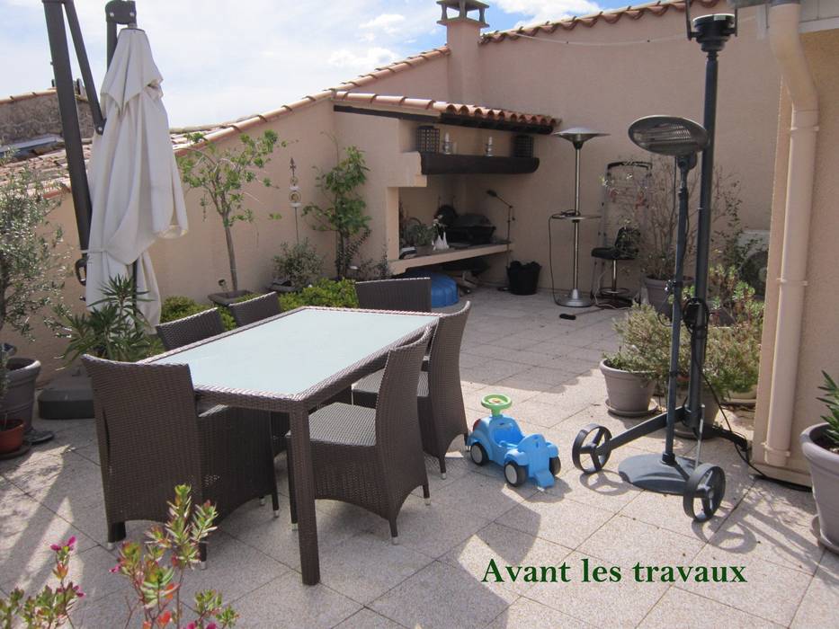 Une terrasse en toiture de 80 m2, Les Jardins de Marion Les Jardins de Marion