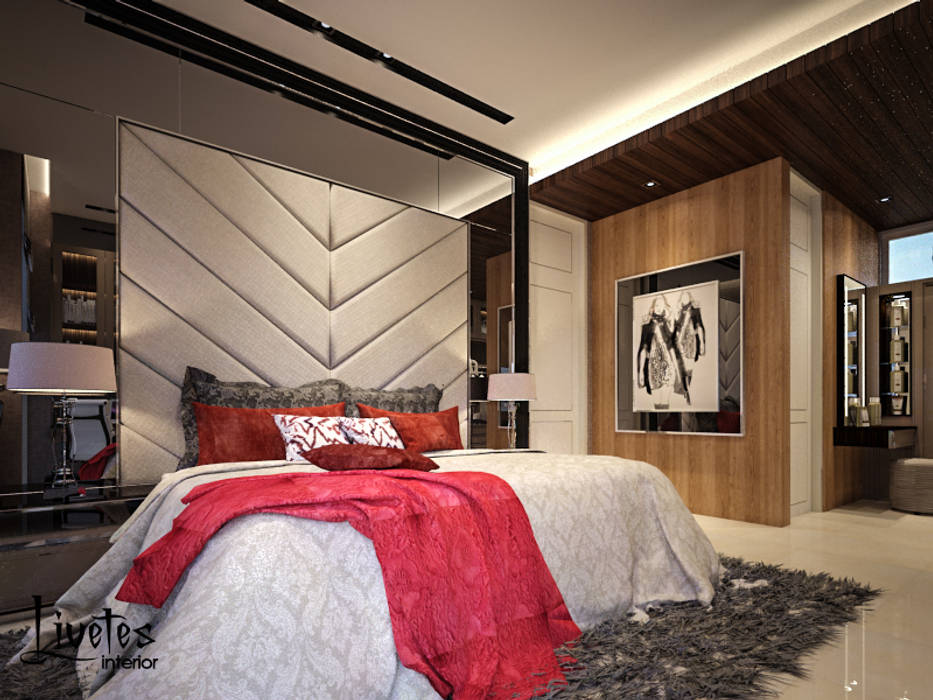 Master Bedroom PT Kreasi Cemerlang Abadi Kamar Tidur Modern Kayu Wood effect