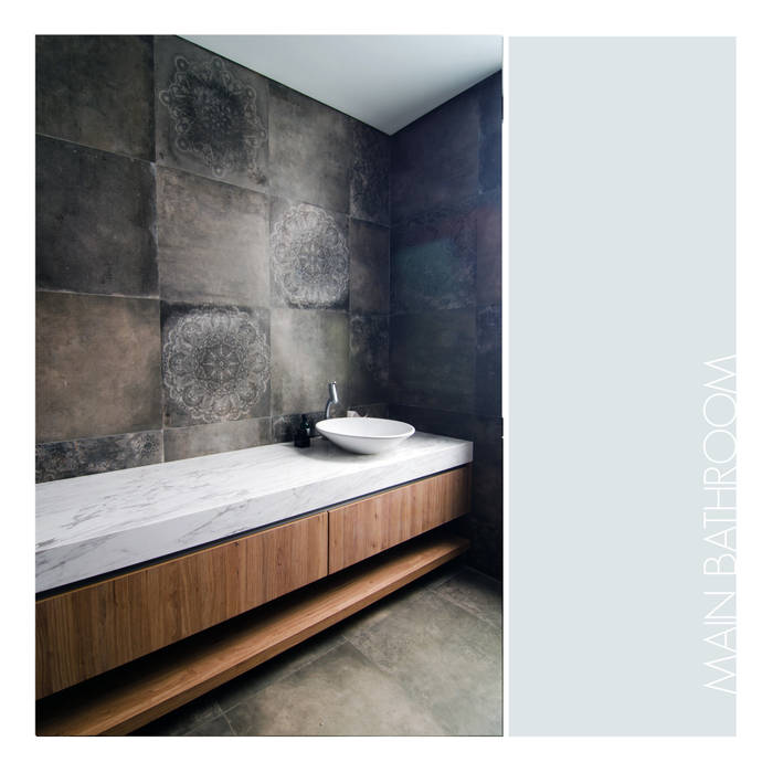 Master Bathroom studiopapa Kamar Mandi Minimalis Kayu Wood effect