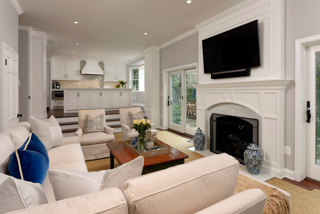 Whole House Design Build Renovation in Bethesda, MD BOWA - Design Build Experts Classic style living room