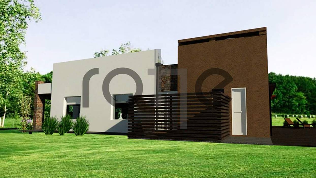 Casa Country Moderna, Rohe Arquitectura+Diseño Rohe Arquitectura+Diseño Single family home Bricks