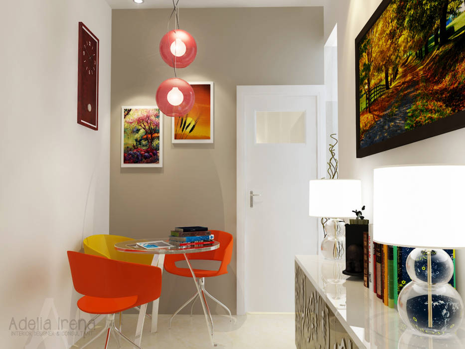 Area duduk PEKA INTERIOR Koridor & Tangga Modern living room,corner