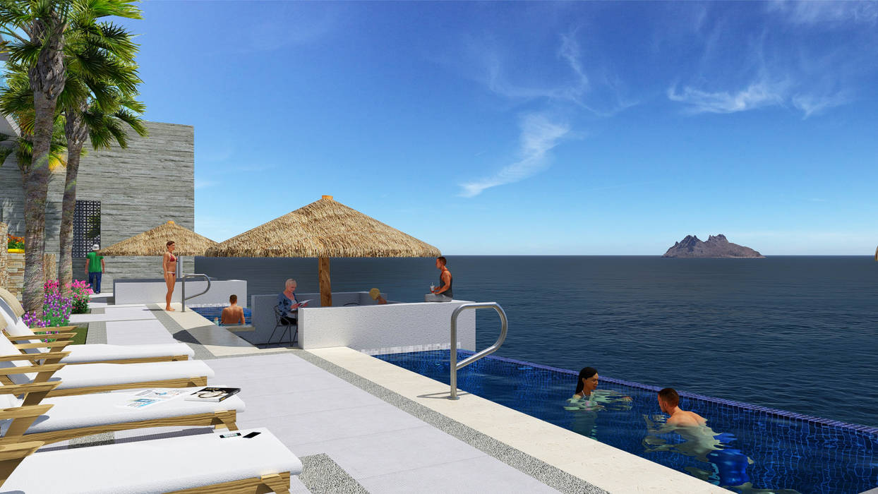 Condominios Residenciales, Grupo Arsciniest Grupo Arsciniest Infinity pool ٹائلیں