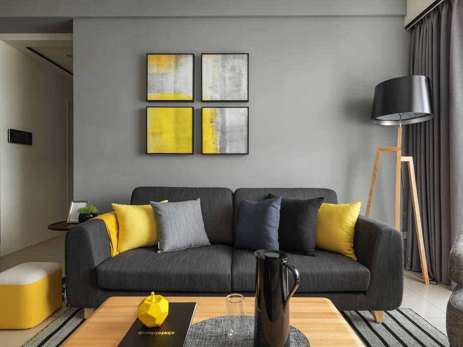 沙發背牆 存果空間設計有限公司 现代客厅設計點子、靈感 & 圖片 客廳,LIVING ROOM,配件與裝飾品