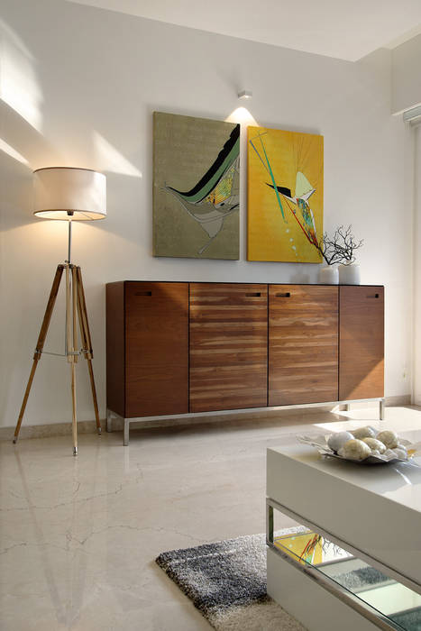 safal penthouse, USINE STUDIO USINE STUDIO 现代客厅設計點子、靈感 & 圖片