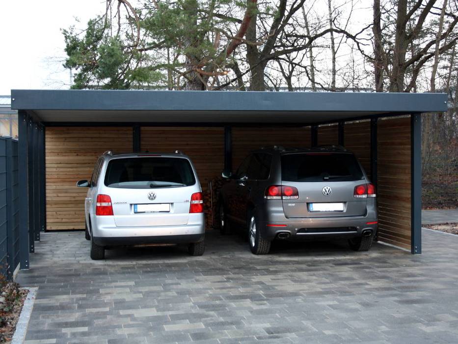 Stahlcarport verkleidet, Carport-Schmiede GmbH & Co. KG - Hersteller für Metallcarports und Stahlcarports auf Maß Carport-Schmiede GmbH & Co. KG - Hersteller für Metallcarports und Stahlcarports auf Maß Carport Besi/Baja