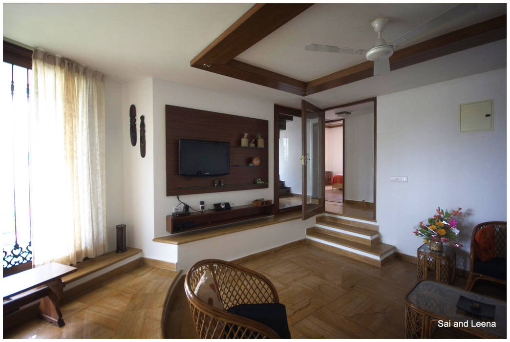 Kannan - Sonali and Gaurav's residence, Sandarbh Design Studio Sandarbh Design Studio Media room