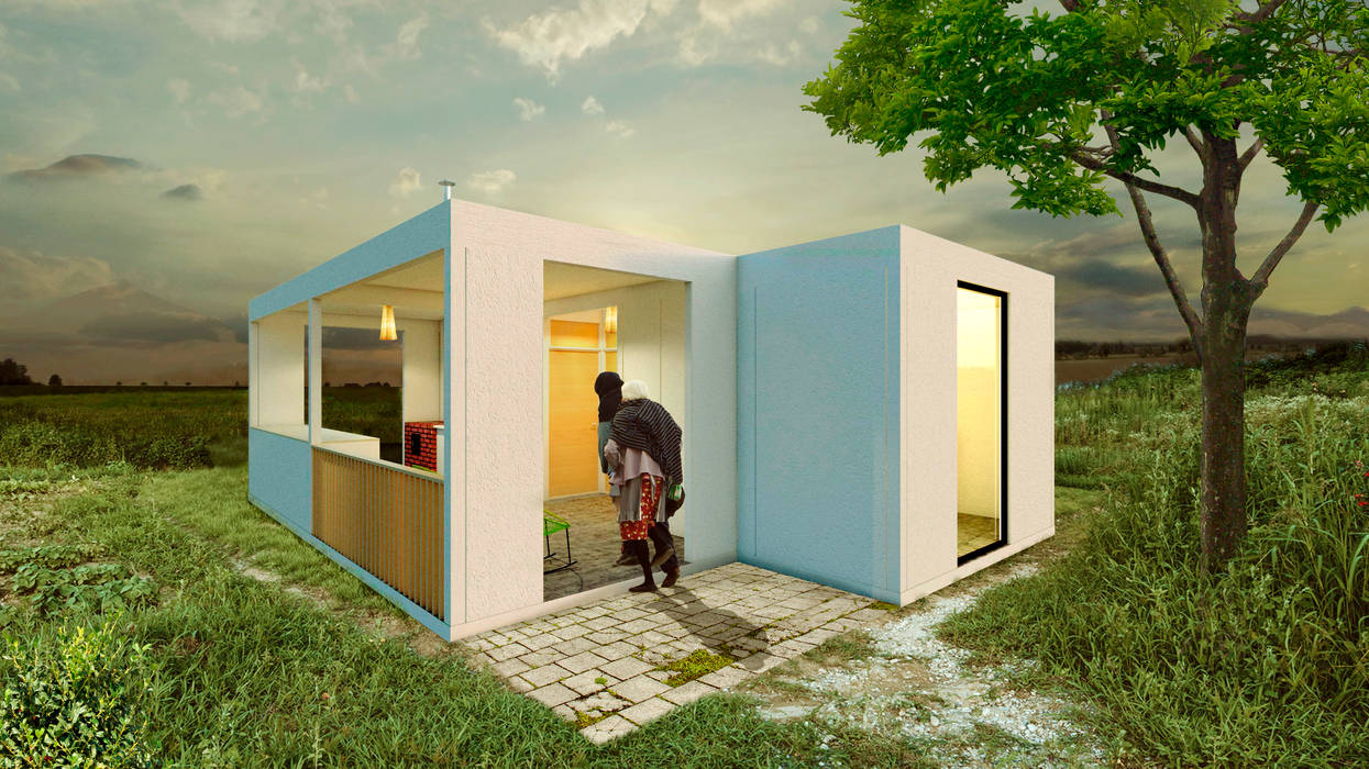 Sistema de Vivienda progresiva , Variable Arquitectura Variable Arquitectura Prefabricated home Reinforced concrete