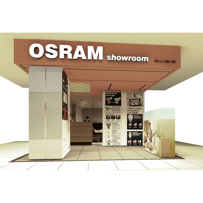 Osram Mini Showroom (Proposal) - Configuration 2 studio tektonik Ruang Komersial Kayu Wood effect Ruang Komersial