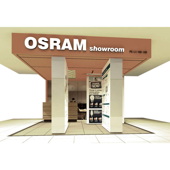 Osram Mini Showroom (Proposal) - Configuration 1 studio tektonik Ruang Komersial Kayu Wood effect Ruang Komersial