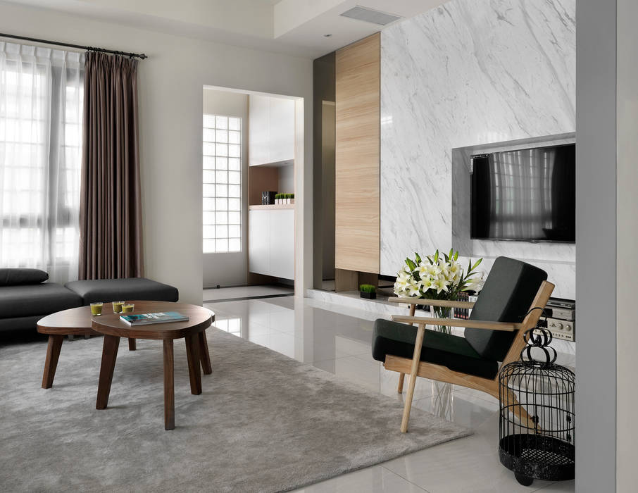 C House, 夏沐森山設計整合 夏沐森山設計整合 现代客厅設計點子、靈感 & 圖片