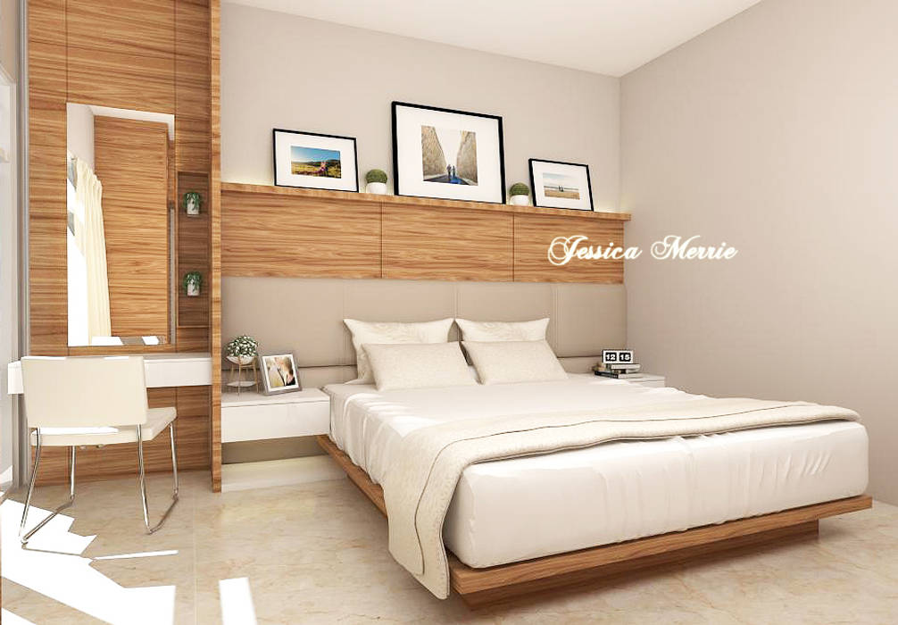 Master Bedroom Mr. Eka Raya Langsep Barat Malang, JM Interior Design JM Interior Design Kamar Tidur Modern Kayu Lapis