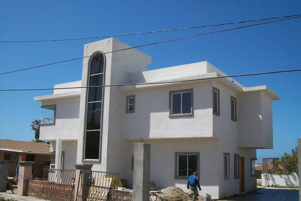 CASA JSC ROSARITO B.C., WOLF ARQUITECTURA WOLF ARQUITECTURA Mediterranean style house Reinforced concrete