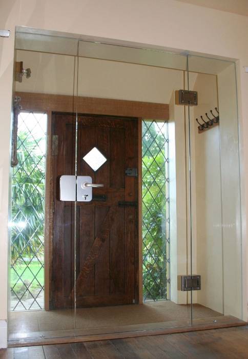 Lockable glass entrance Ion Glass أبواب زجاجية glass doors