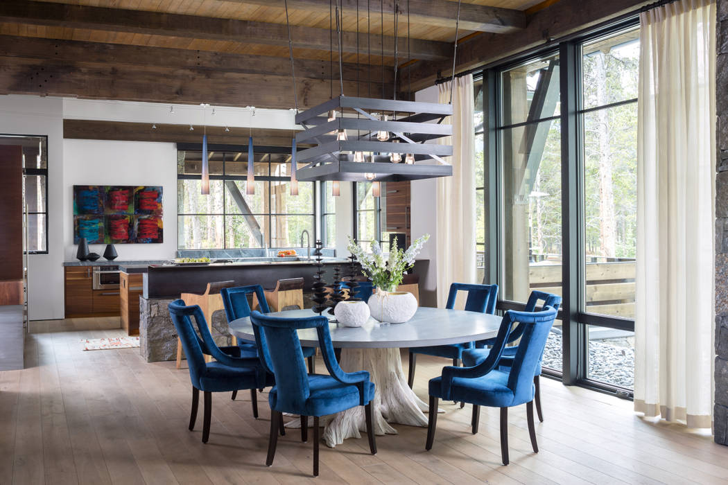 Contemporary Mountain Chalet Andrea Schumacher Interiors Modern Dining Room