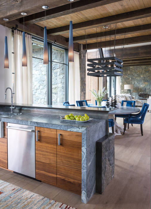 Contemporary Mountain Chalet, Andrea Schumacher Interiors Andrea Schumacher Interiors Кухня