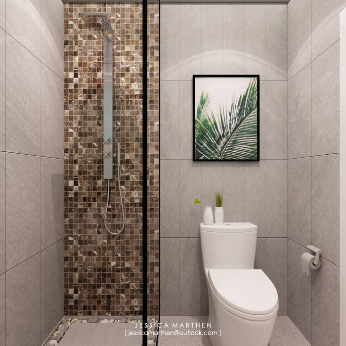 Villa Bali, JESSICA DESIGN STUDIO JESSICA DESIGN STUDIO Tropical style bathrooms