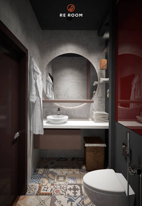 Дизайн-проект "Бегемот", Reroom Reroom Industrial style bathroom