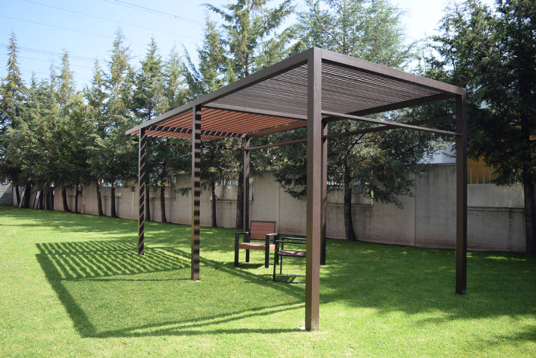 Pergolas , Productos Cristalum Productos Cristalum كوخ حديقة ألمنيوم/ زنك