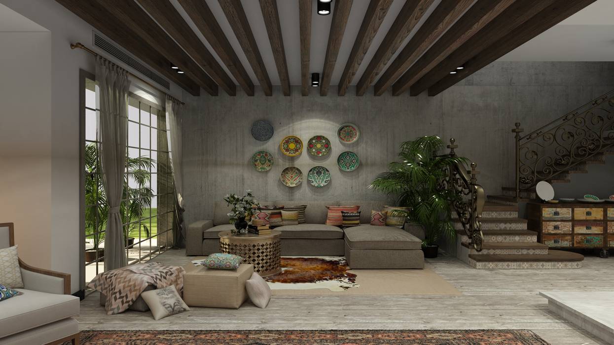 Residential Project , ICONIC DESIGN STUDIO ICONIC DESIGN STUDIO Eclectic style living room