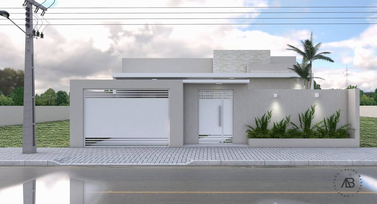 Projeto Arquitetônico Residencial, Aline Bassani Arquitetura Aline Bassani Arquitetura 모던스타일 주택