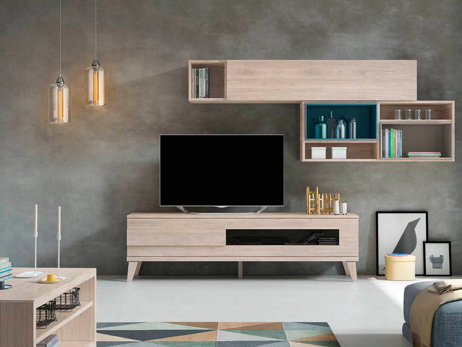 Salones y sillones, MerkamuebleVigo MerkamuebleVigo Modern living room TV stands & cabinets