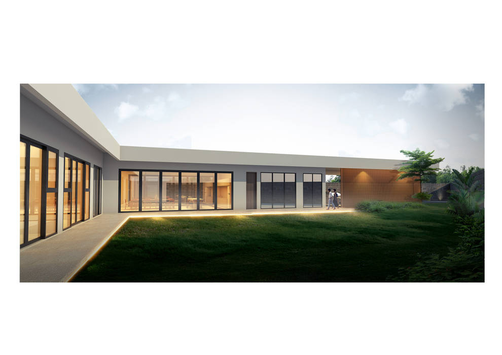 Tampak Depan VW Villa:modern oleh Solid+ Design Studio, Modern architecture,modern,minimalism