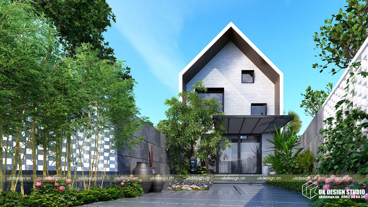 BIỆT THỰ CẤP 4, UK DESIGN STUDIO - KIẾN TRÚC UK UK DESIGN STUDIO - KIẾN TRÚC UK Villas