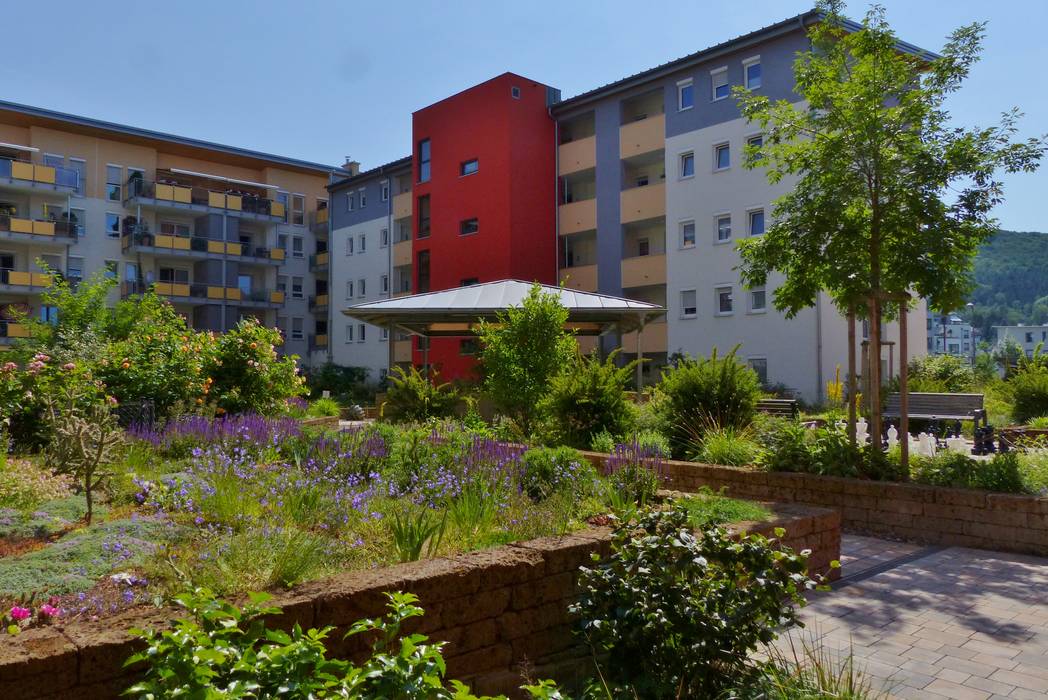 ServiceWohnen Coburg-Cortendorf, KAISER + KAISER - Visionen für Freiräume GbR KAISER + KAISER - Visionen für Freiräume GbR Jardins modernos Plantas e flores