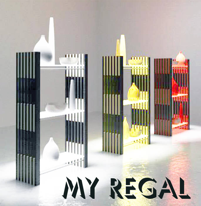 MY REGAL, Architekturbüro Michael Bidner Architekturbüro Michael Bidner Phòng khách Gỗ Wood effect Shelves