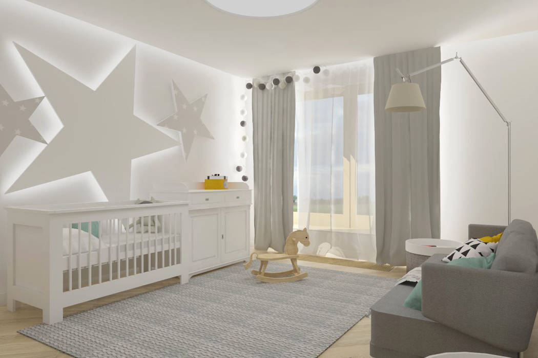 Sypialnia i pokój dziecięcy w stylu nowoczesnym, SO INTERIORS ARCHITEKTURA WNĘTRZ SO INTERIORS ARCHITEKTURA WNĘTRZ Babyzimmer