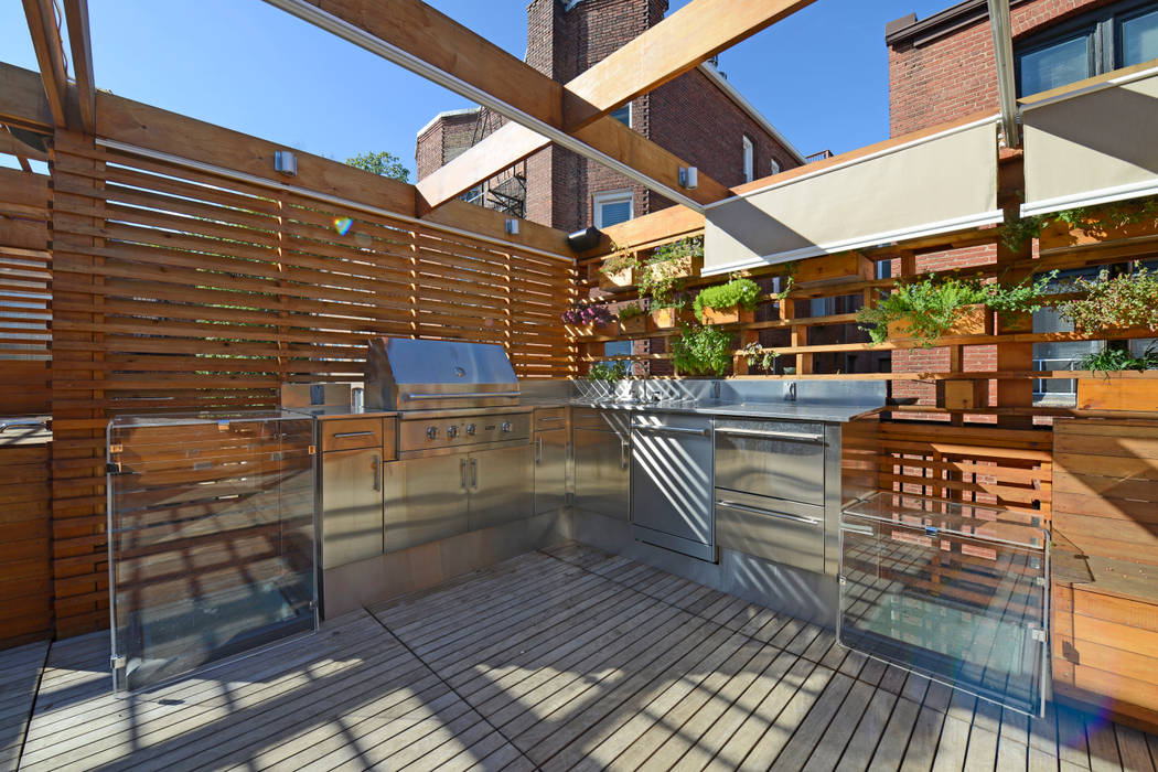 DC Roof Deck, ARCHI-TEXTUAL, PLLC ARCHI-TEXTUAL, PLLC Modern balcony, veranda & terrace