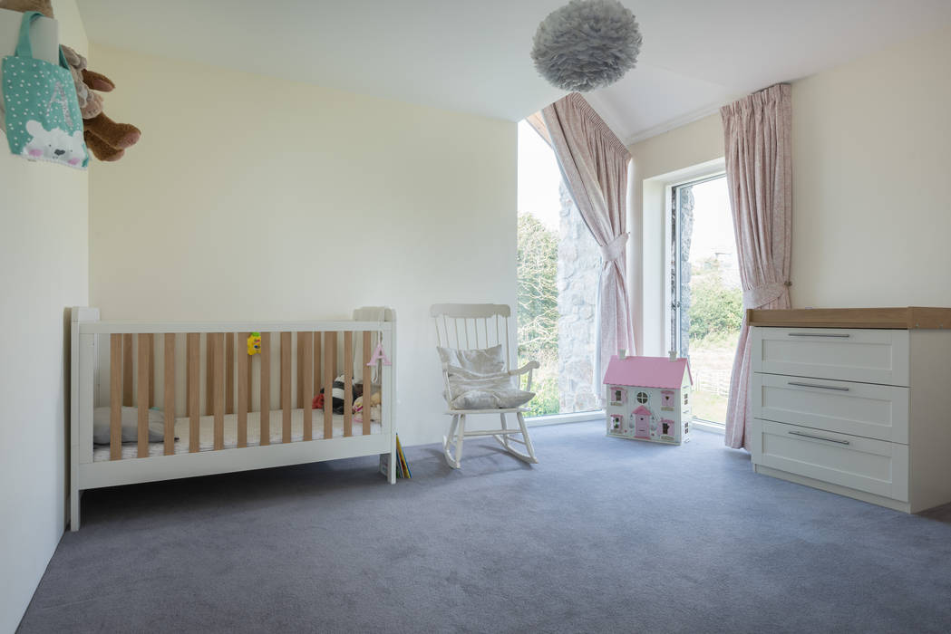 Contemporary Replacement Dwelling, Cubert, Laurence Associates Laurence Associates Modern Kid's Room nursery,childrens room,baby,girls room,rocking chair,cot,doll house