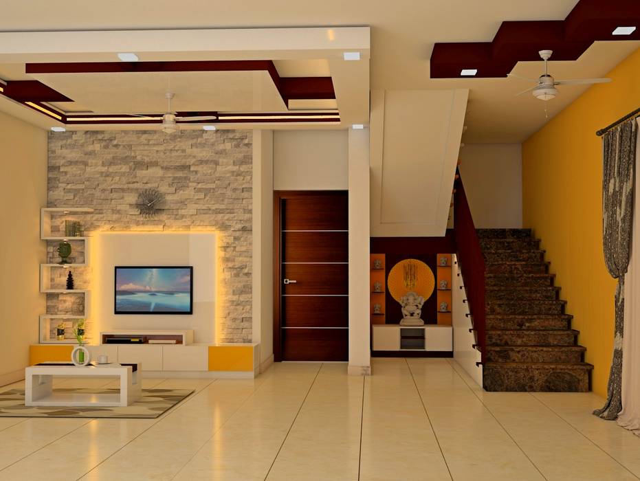 Mantri Webcity, Duplex 3 BHK - Mr. Vishal, DECOR DREAMS DECOR DREAMS Modern living room