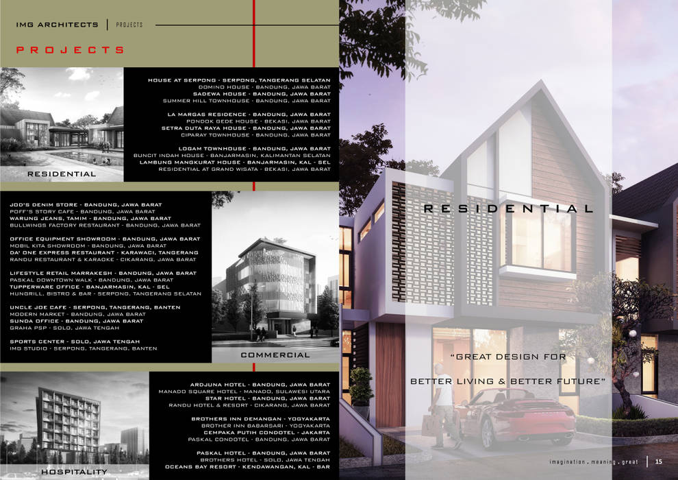 PROJECT LIST IMG ARCHITECTS Ruang Komersial ARCHITECT,ARCHITECTURE,PROJECT,RESIDENTIAL,COMMERCIAL,HOSPITALITY,Ruang Komersial