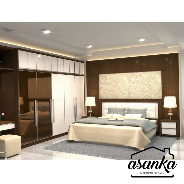 Master Bedroom, Asanka Interior Asanka Interior Kamar Tidur Modern Beds & headboards