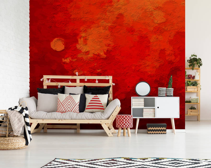 The Depth of Red Pixers Ruang Keluarga Modern colors,Pixers,wallmural,home decor,interior design