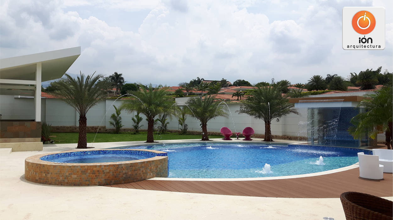 PISCINA CASA LA ENCANTADA, ION arquitectura SAS ION arquitectura SAS Modern pool