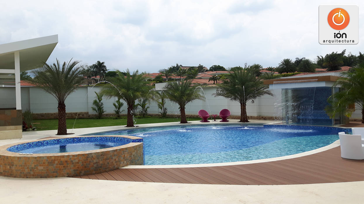 PISCINA CASA LA ENCANTADA, ION arquitectura SAS ION arquitectura SAS Pool