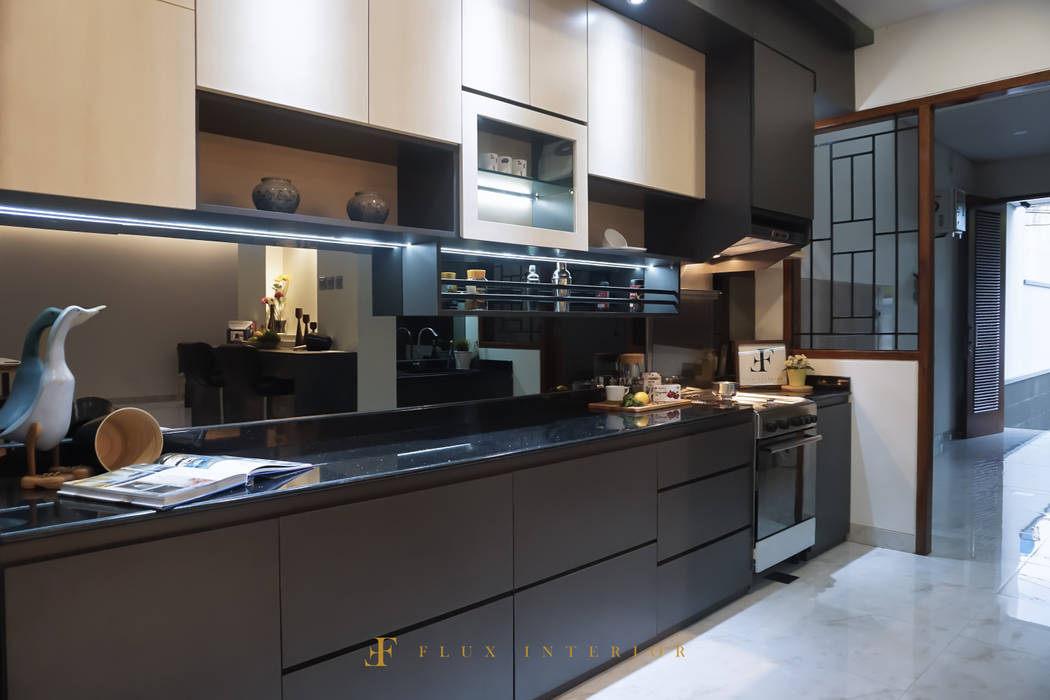 Modern Kitchen at Puri Botanical Garden Residences, Flux Interior Flux Interior Dapur Modern