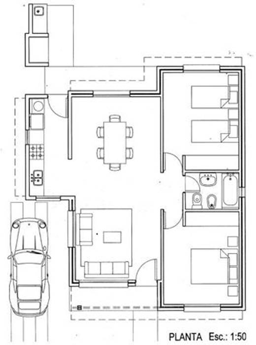 Casa a Construir Ideal Procrear, Arq. Gustavo Piazza & Asociados Arq. Gustavo Piazza & Asociados Rustikale Häuser