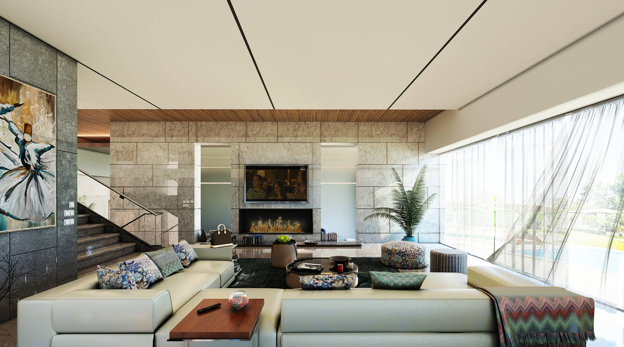 MAAB Villa, GOWS architects GOWS architects Livings de estilo minimalista Mármol