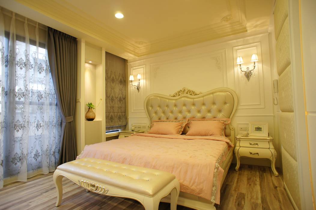 美式妍麗, 棠豐室內裝修設計工程有限公司 棠豐室內裝修設計工程有限公司 Classic style bedroom